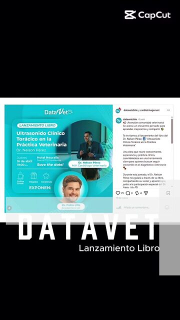 ​¿Qué mejor que un jueves de aprendizaje con amigos? 🙌 Ayer estuvimos presentes en el lanzamiento del nuevo libro del Dr. Nelson Pérez (@vetnelsonperez) junto al equipo de @datavetchile.

​¡Un evento de primer nivel! 🌟 Gracias por la invitación y por permitir que SOCHIRAV sea parte de estas instancias que elevan nuestra profesión. 

¡Se viene mucho conocimiento para nuestra comunidad! 📖💡

​
​#VeterinariosChile #LibroVeterinaria #Ecocardiografía #Capacitación #OrgulloVeterinario
