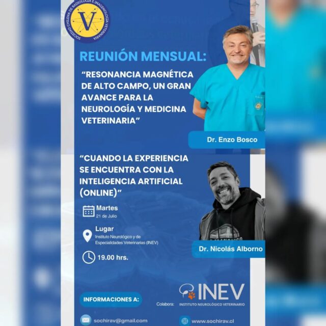 Estimados socios, agenden desde YA porque la reunión plenaria de este mes se viene a otro nivel. En una colaboración de lujo con el Instituto Neurológico Veterinario, nos sumergiremos en las tecnologías que están cambiando el rumbo del diagnóstico.
¿Qué tendremos en cartelera? 🎬👇
🔹 "Resonancia Magnética de Alto Campo: Un gran avance para la neurología y medicina veterinaria"
A cargo del tremendo Dr. Enzo Bosco, quien nos mostrará cómo esta tecnología está revolucionando el estándar clínico.
🔹 "Cuando la experiencia se encuentra con la Inteligencia Artificial (Online)"
De la mano del seco Dr. Nicolás Alborno, listos para entender cómo la IA se convierte en nuestra mejor aliada en el día a día.
¡Un cruce de conocimientos imperdible que te volará la cabeza! 🚀
🗓 ¿Cuándo? Martes 21 de Julio.
🕖 ¿A qué hora? 19:00 hrs.
📍 ¿Dónde? Instituto Neurológico y de Especialidades Veterinarias (INEV).
📩 ¿Cómo participar?
Escríbenos a sochirav@gmail.com para más información e inscripciones.
¡Te esperamos para compartir, debatir y seguir creciendo juntos! 🐾✨
#SOCHIRAV #NeurologiaVeterinaria #ImagenologiaVeterinaria #MedicinaVeterinaria #ResonanciaVeterinaria